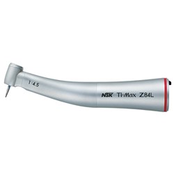 NSK Ti-Max Titanium Contra Angle Handpiece - Z84L - Mini Head - 1:4.5 - Red Band - Push Chuck - Optic - Internal Spray