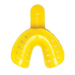 NAOL Redi-Lock Impression Tray, Lower Yellow, Adult Medium, 50-Pack