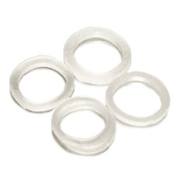 NAOL Clear Non-Latex Elastics, 1/8" 4.5 Oz Medium, 50-Pack