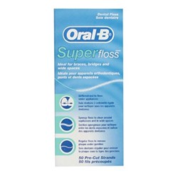 Oral B Super Floss - Unwaxed - 50m, 6-Pack