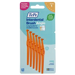 TePe Angle 0.45mm Orange Pack of 6 Recycable Cardboard