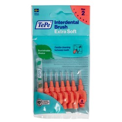 TePe Interdental Brush - Pastel Red - X Soft - 0.5mm, 8-Pack