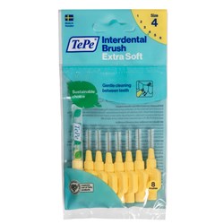 TePe Interdental Brush - Pastel Yellow - X Soft - 0.7mm, 8-Pack