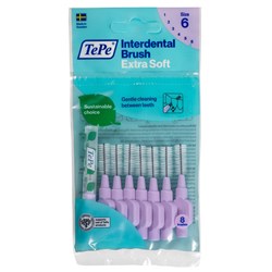 TePe Interdental Brush - Pastel Purple - X Soft - 1.1mm, 8-Pack