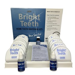 PDS Bright Teeth - Bleaching System - 10% Carbamide Peroxide - Mint Flavour - Patient Kit, 8-Pack