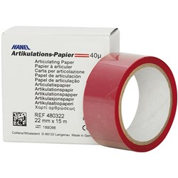 Roeko Hanel Articulating Paper - Red - Double Sided - 22mm x 15m - 40u Roll