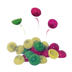 Sherman Neon Teeth Pop Balls - Assorted Colours, 48-Pack