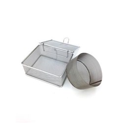 Mocom Fine-Drawn Mesh Stainless Steel Basket With Cover -180 x 80 x 45mm