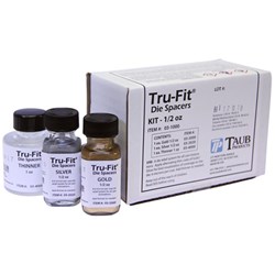 Taub Tru-Fit Die spacer and Visual Aid Kit - Gold, Silver and Thinner