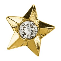 Twinkles - Tooth Jewellery - Star with Diamond 0,010ct - Gold 22k