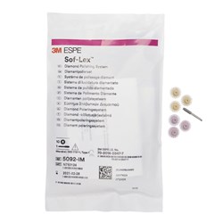 3M Soflex Diamond Polishing Kit - Beige and Pink Wheels - 5-Pack of each with Mandrel