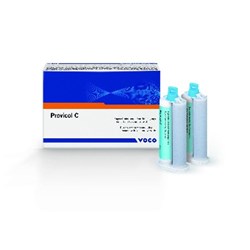 Voco Provicol C - Temporary Cement - 65g Cartridges, 2-Pack and Mixing Tips