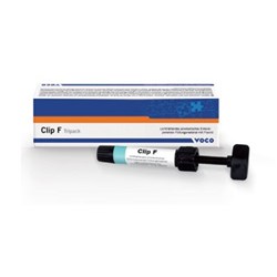 Voco Clip F - Light-Cure Temporary Filling Material with Fluoride - 4g Syringes, 3-Pack