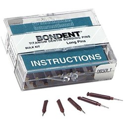 Coltene Bondent - Titanium Dentin Bonding Pins - Dentin Kit, 20-Pack Pins with 2 Drills, Driver and FG Drill