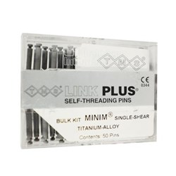 Coltene TMS Link Plus - Self Threading Pins - Minim - 0.525mm - Single Shear - Titanium Alloy, 60-Pack
