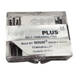 Coltene TMS Link Plus - Self Threading Pins - Minim - 0.525mm - Double Shear - Titanium Alloy, 60-Pack