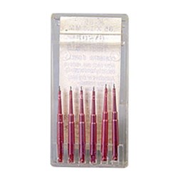 Coltene KODEX Minikin Drills - 0.425 x 1.5mm - Red - Short Shank, 6-Pack