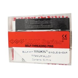 Coltene TMS Link - Parapulpal Pins - Minikin - Red - 0.425mm - Single Shear - Titanium Alloy, 50-Pack