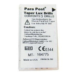 Coltene ParaPost Taper Lux Drills - 1.25mm, 3-Pack