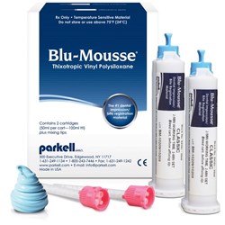 Parkell Blu-Mousse AC Classic - Impression/ Bite Registration - 50ml Cartridges, 2-Pack