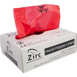 Zirc Handi Hopper Liner - Red, 100-Pack