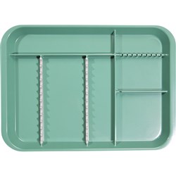 ZIRC B Lok Tray Divided Tray - Green - 33.97 x 24.45 x 2.22cm