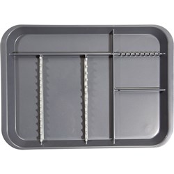 ZIRC B Lok Tray Divided Tray - Grey - 33.97 x 24.45 x 2.22cm
