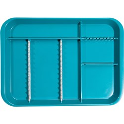 ZIRC B Lok Tray Divided Tray - Teal - 33.97 x 24.45 x 2.22cm
