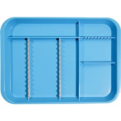 ZIRC B Lok Tray Divided Tray - Neon Blue - 33.97 x 24.45 x 2.22cm