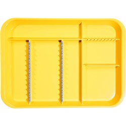 ZIRC B Lok Tray Divided Tray - Neon Yellow - 33.97 x 24.45 x 2.22cm