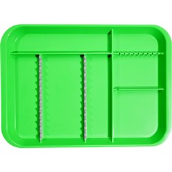 ZIRC B Lok Tray Divided Tray - Neon Green - 33.97 x 24.45 x 2.22cm
