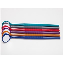 ZIRC Crystal Mouth Mirror - Thin Grip - Jewel Assorted - #4, 12-Pack