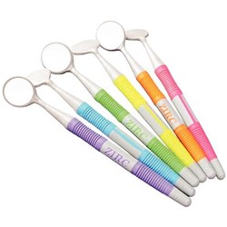 ZIRC Crystal Mouth Mirror - Soft Grip - Vibrant Assorted #5, 12-Pack