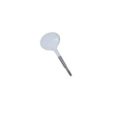 ZIRC Crystal Plastic Mirror Head - White - Simple Stem - Size 4, 12-Pack
