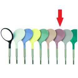 ZIRC Crystal Plastic Mirror Head - Plum - Simple Stem - Size 4, 12-Pack