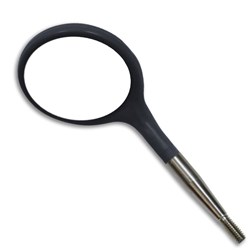 ZIRC Crystal Plastic Mirror Head - Black - Simple Stem - Size 4, 12-Pack