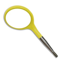 ZIRC Crystal Plastic Mirror Head - Neon Yellow - Size 4 - Simple Stem, 12-Pack