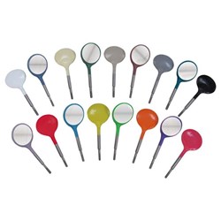 ZIRC Crystal Plastic Mirror Head - Pastel Assorted - Simple Stem - Size 4, 12-Pack