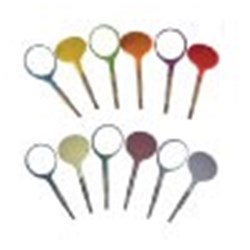 ZIRC Crystal Plastic Mirror Head - Neon Orange - Simple Stem - Size 4, 12-Pack