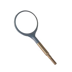 ZIRC Crystal Plastic Mirror Head - Blue - Simple Stem - Size 5, 12-Pack