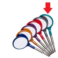 ZIRC Crystal Plastic Mirror Head - Green - Simple Stem - Size 5, 12-Pack