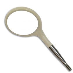 ZIRC Crystal Plastic Mirror Head - Beige - Simple Stem - Size 5, 12-Pack