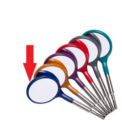 ZIRC Crystal Plastic Mirror Head - Midnight Blue - Simple Stem - Size 5, 12-Pack