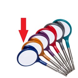 ZIRC Crystal Plastic Mirror Head - Copper - Simple Stem - Size 5, 12-Pack