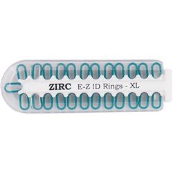 ZIRC E Z ID Rings for Instruments - Extra Large - Teal, 25-Pack