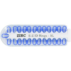 ZIRC E Z ID Rings for Instruments - Extra Large - Neon Blue, 25-Pack
