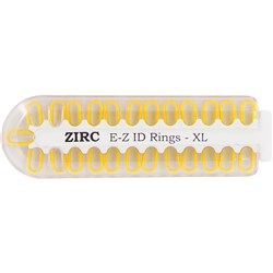 ZIRC E Z ID Rings for Instruments - Extra Large - Neon Yellow, 25-Pack