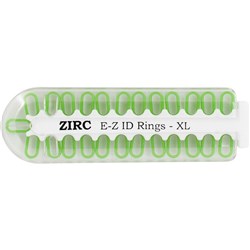 ZIRC E Z ID Rings for Instruments - Extra Large - Neon Green, 25-Pack