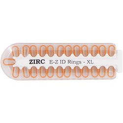 ZIRC E Z ID Rings for Instruments - Extra Large - Neon Orange, 25-Pack