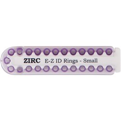 ZIRC E Z ID Rings for Instruments - Small - Plum, 25-Pack